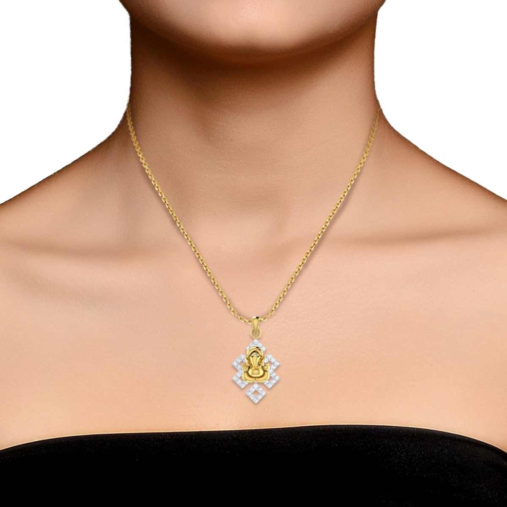Ganapati Diamond Pendant