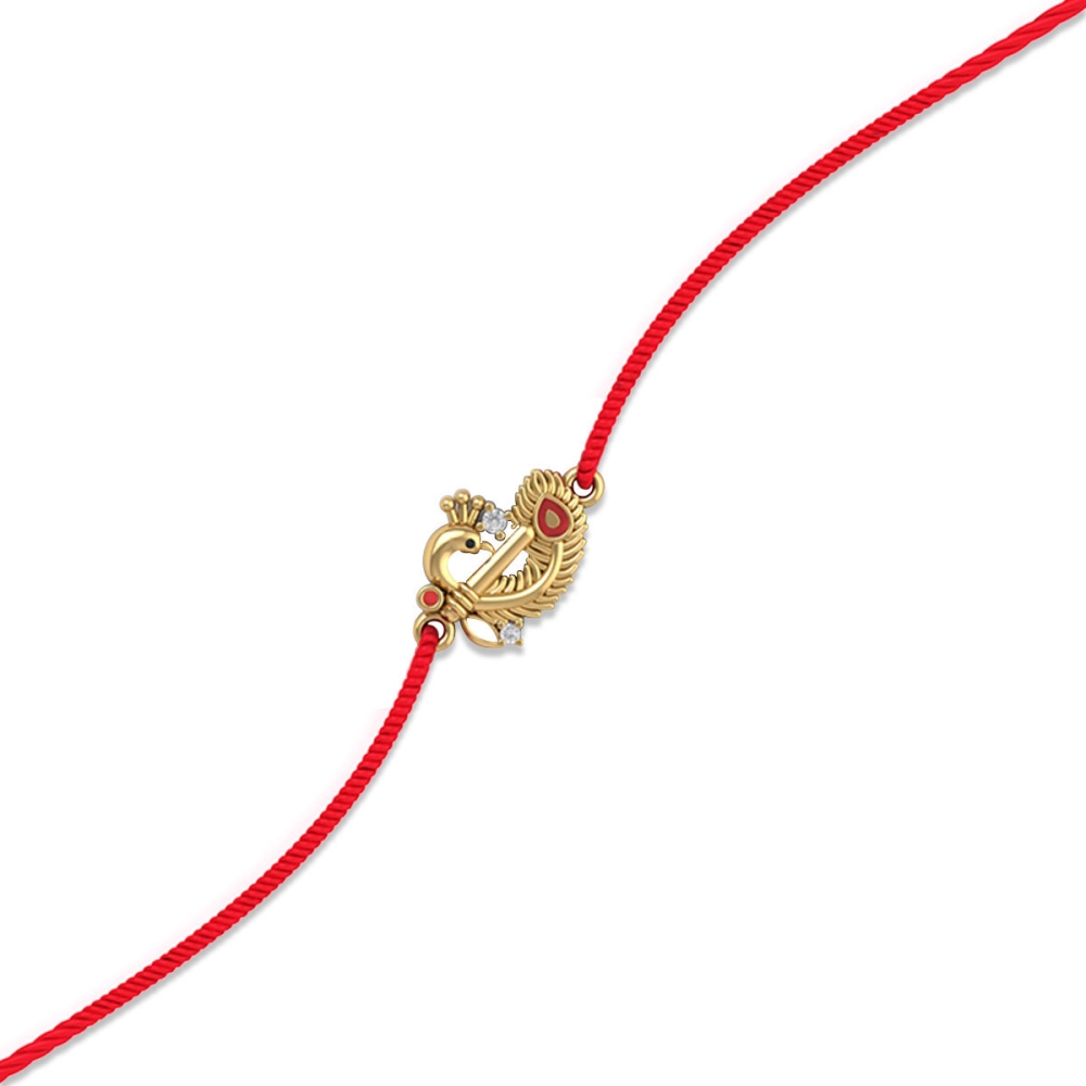 Peacock Diamond Rakhi