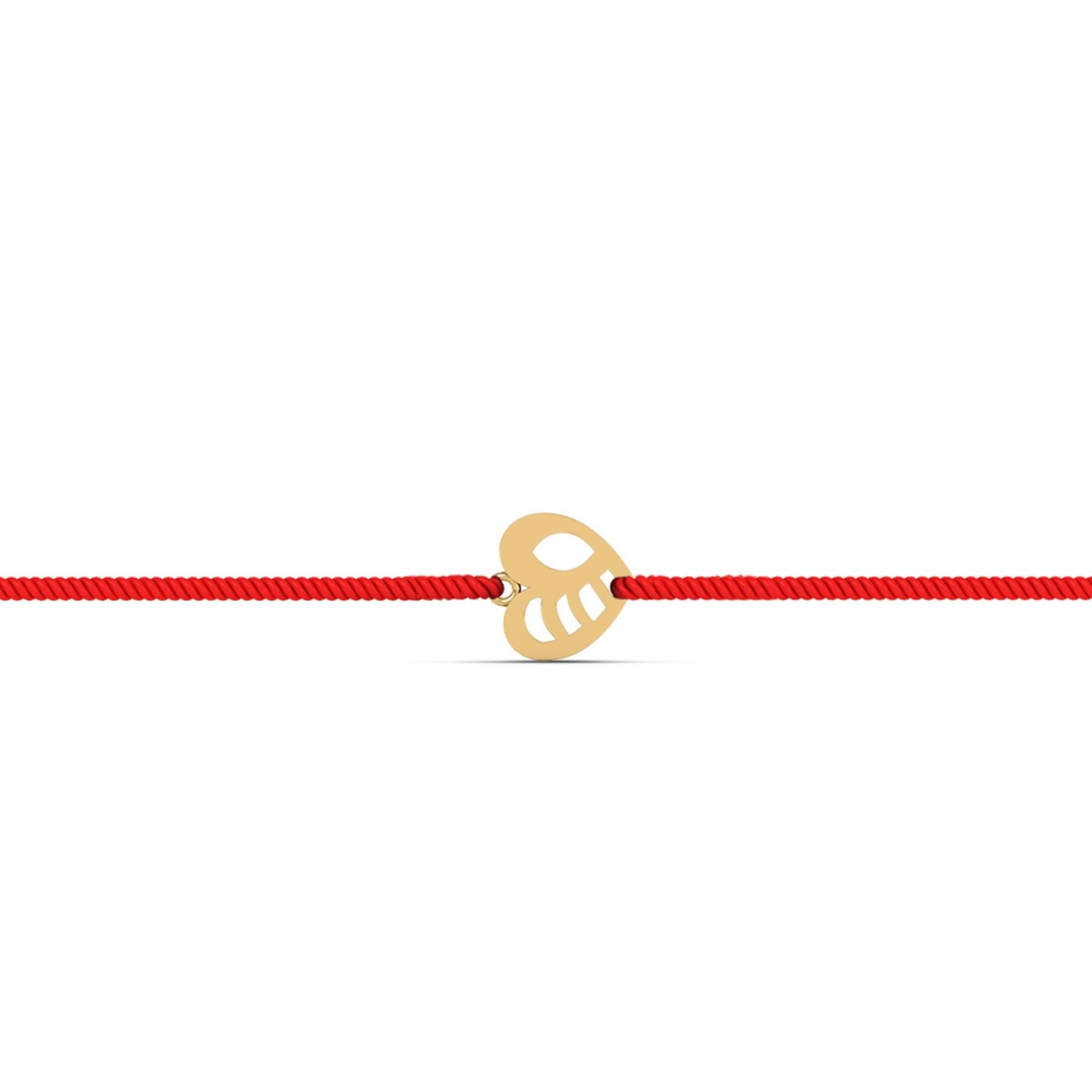 Heart Gold Rakhi for Brother