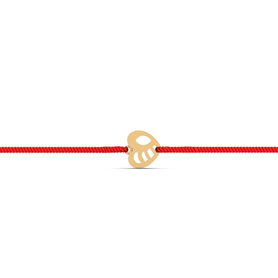 Heart Gold Rakhi for Brother