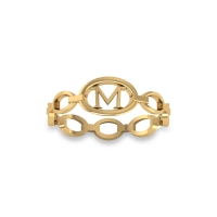 M Alphabet Gold Ring M Alphabet Gold Ring