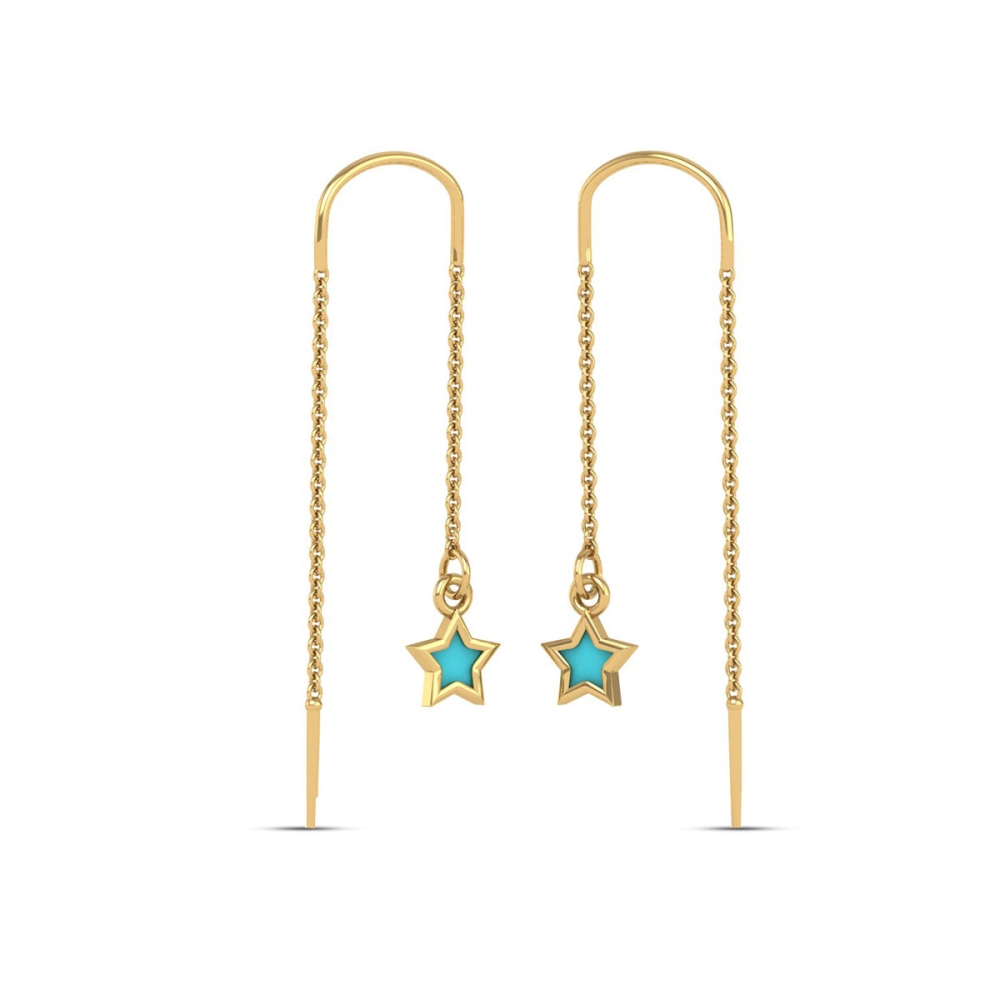 Sajda gold earring