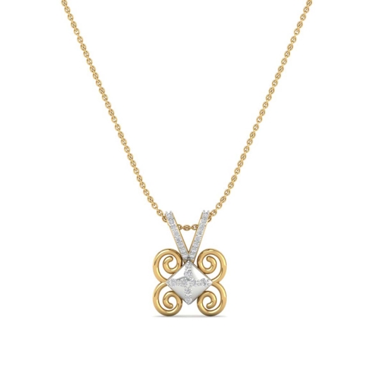 Kamelya Gold And Diamond Pendant 