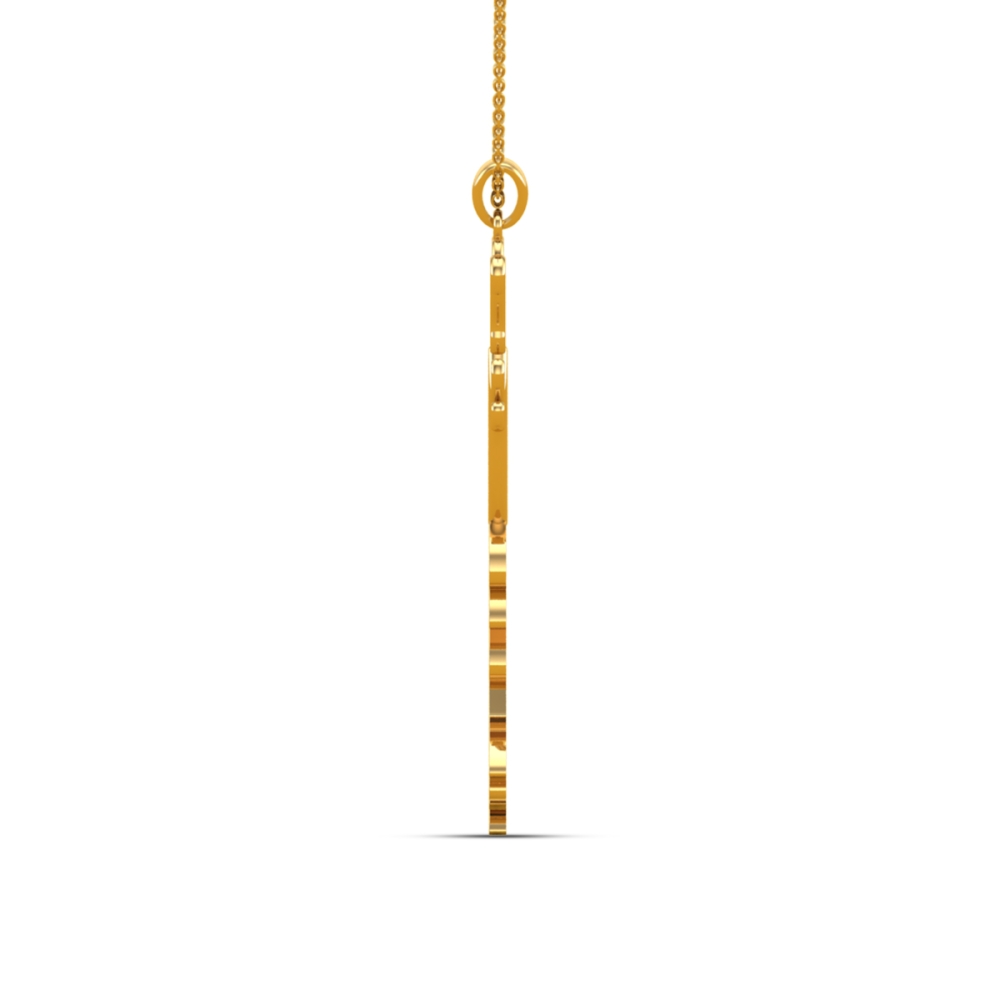 Neha Name Gold Pendant | September Birth Flower