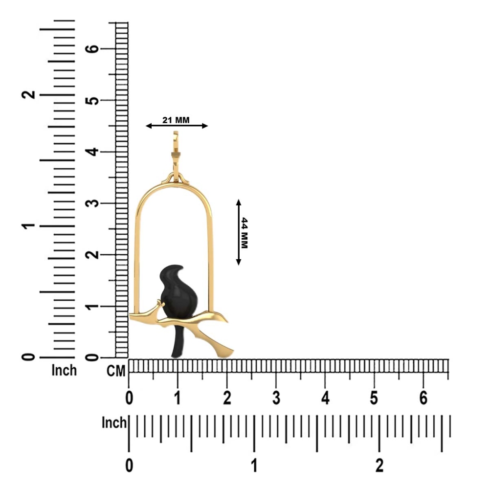 Parrot gold earring 