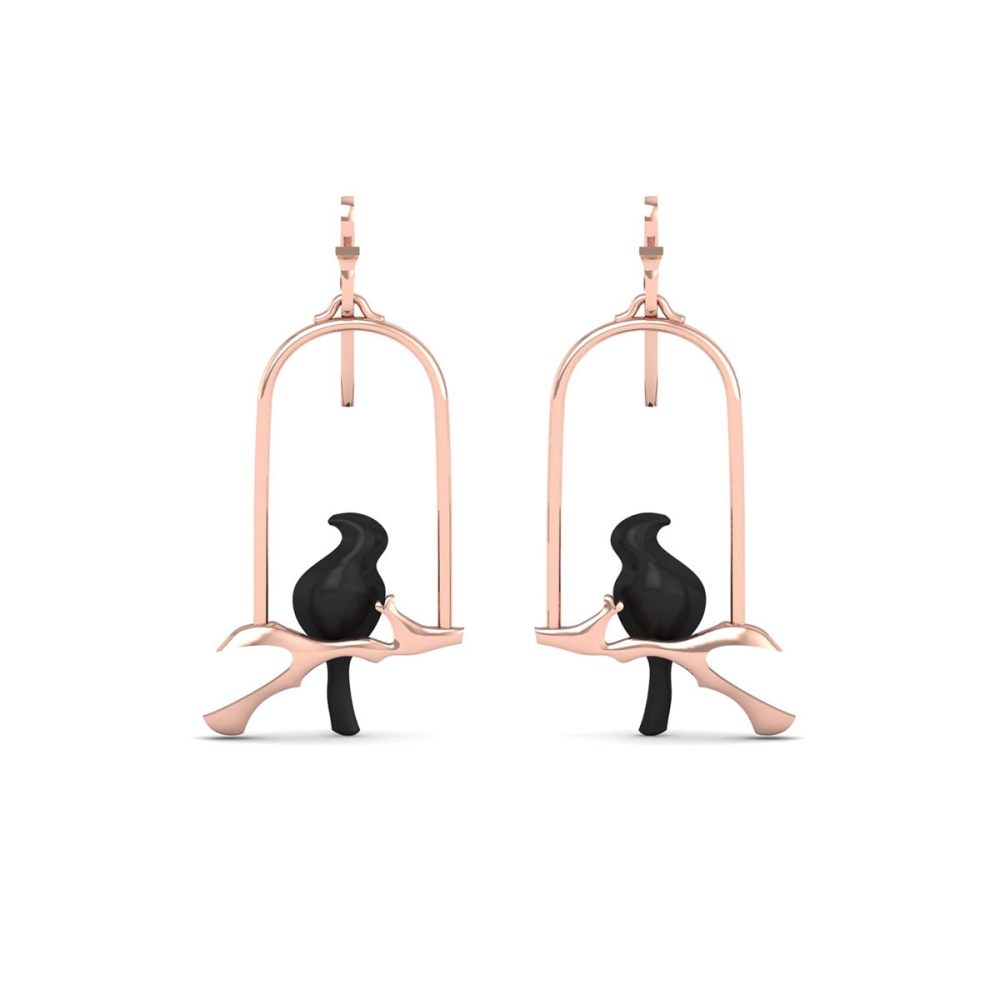 Parrot gold earring 
