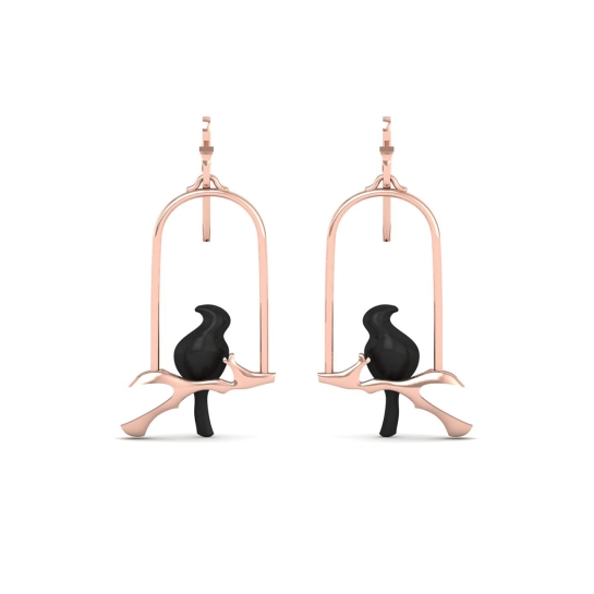 Parrot gold earring 