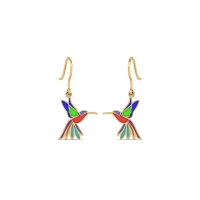 Hummingbird gold earring for daily use