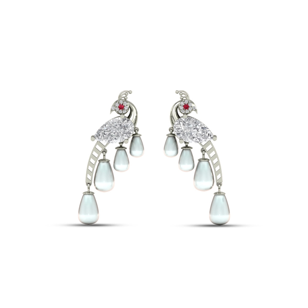 Menaka gold pearl earrings 