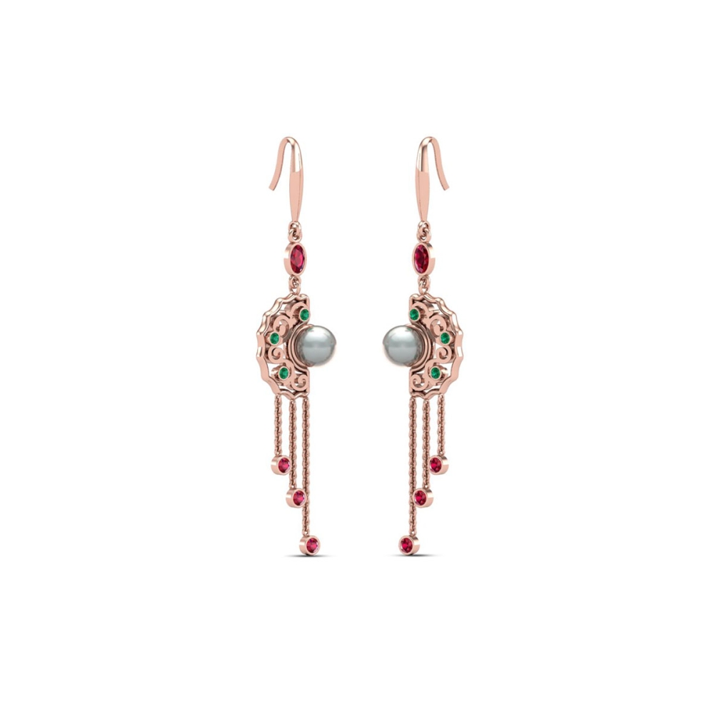 Jhanak gold pearl earring 