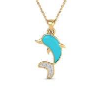 Gold And Diamond Fish Pendant Gold And Diamond Fish Pendant