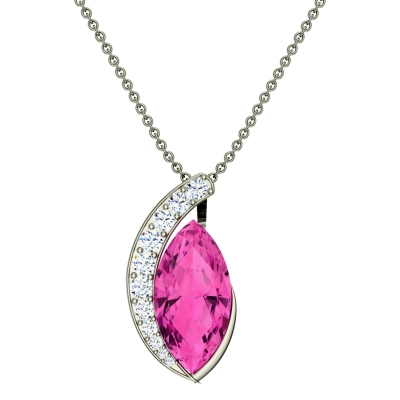 Rosy Spark sapphire Pendant