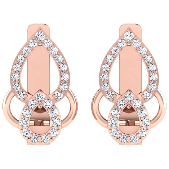 Kirti Rose Gold  Diamond Earrings 