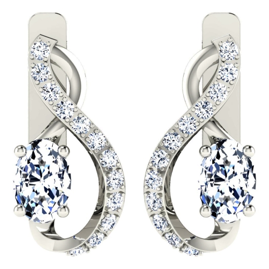 Dishita White Gold  Diamond Earrings 