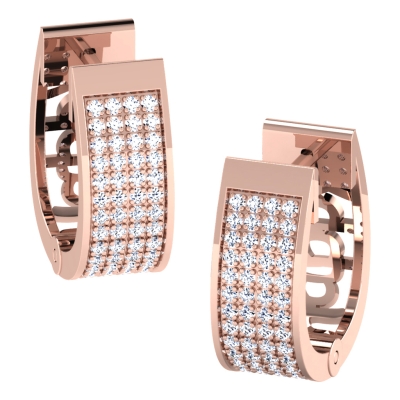 Kamna Rose Gold  Diamond Earrings 