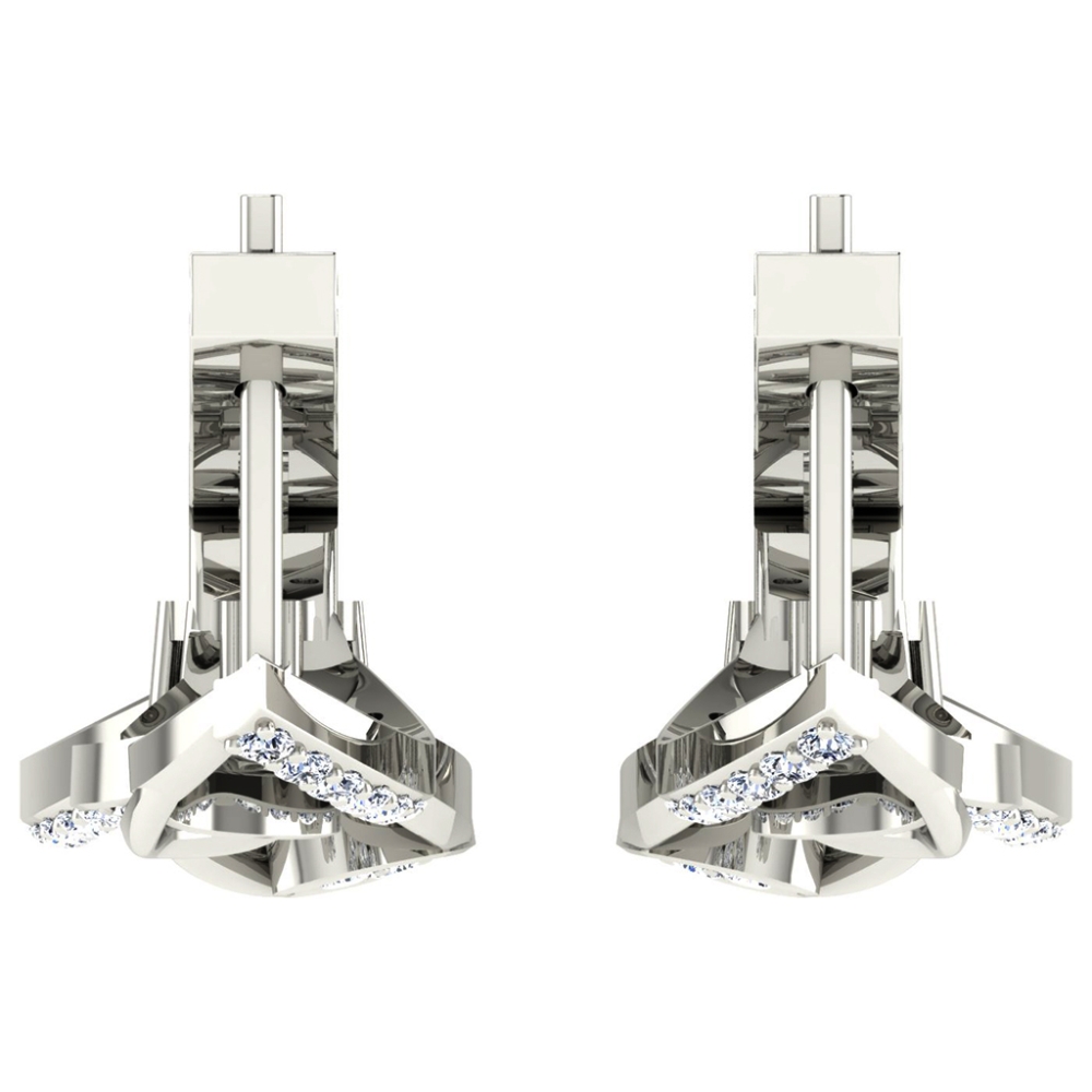 Darshini  White Gold  Diamond Earrings 