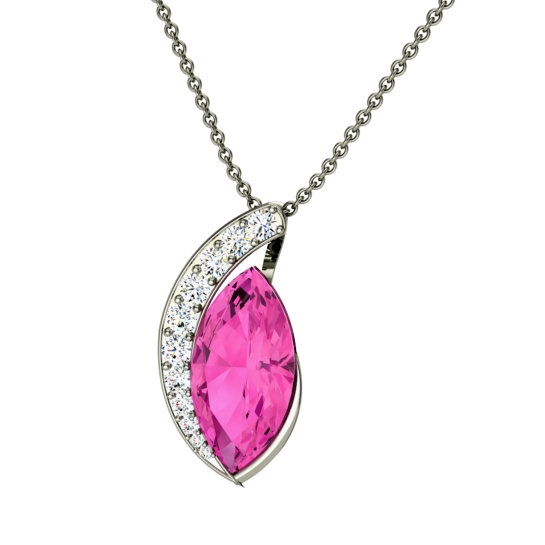 Rosy Spark sapphire Pendant