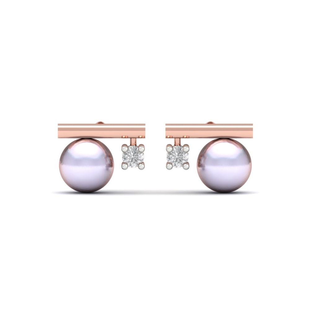 Rumi Pearl And Diamond Earrings