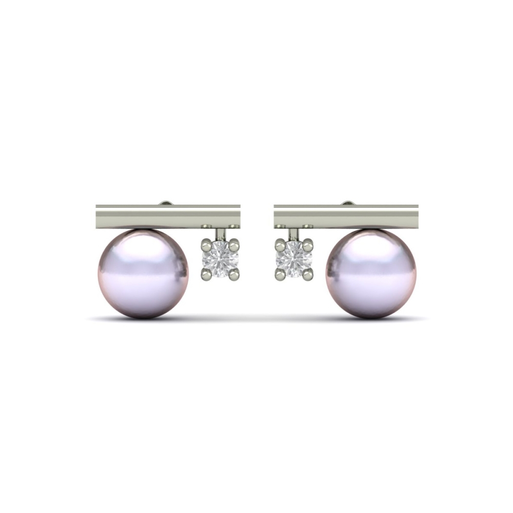 Rumi Pearl And Diamond Earrings