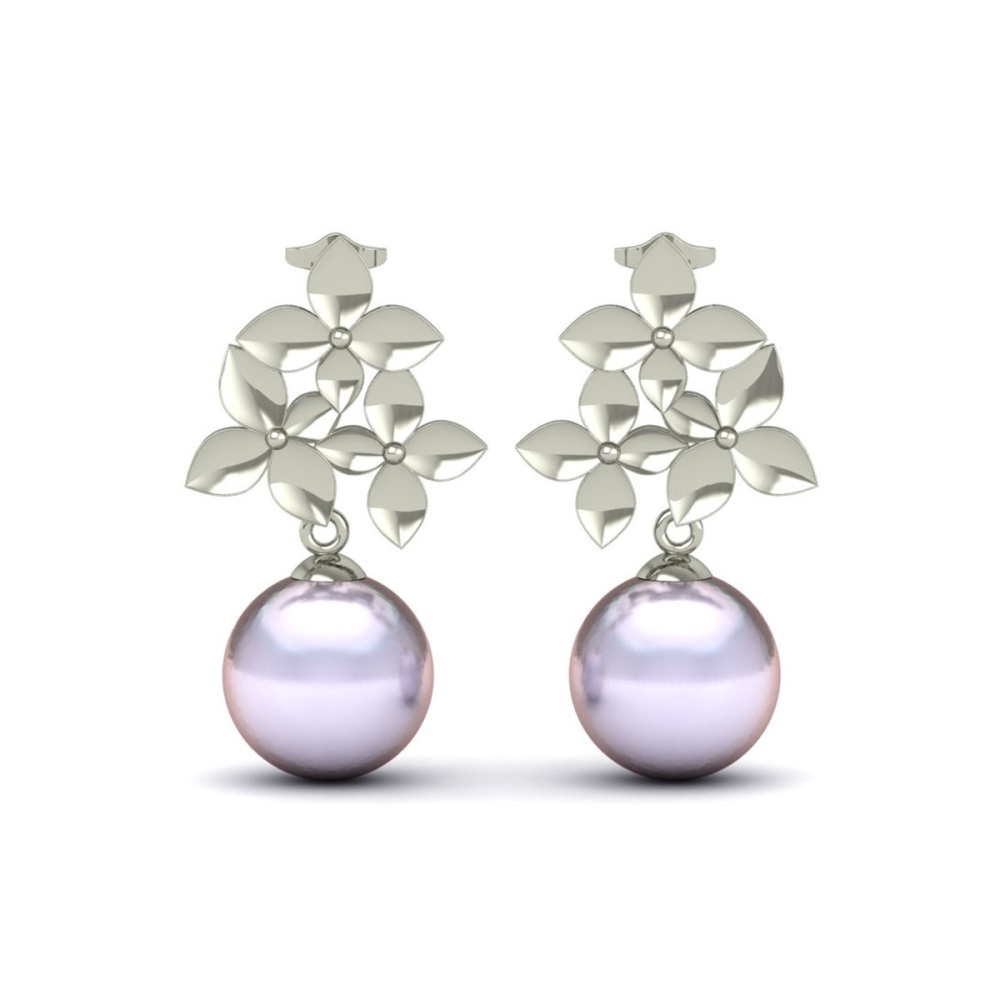 Nilami Gold And Pearl Earring