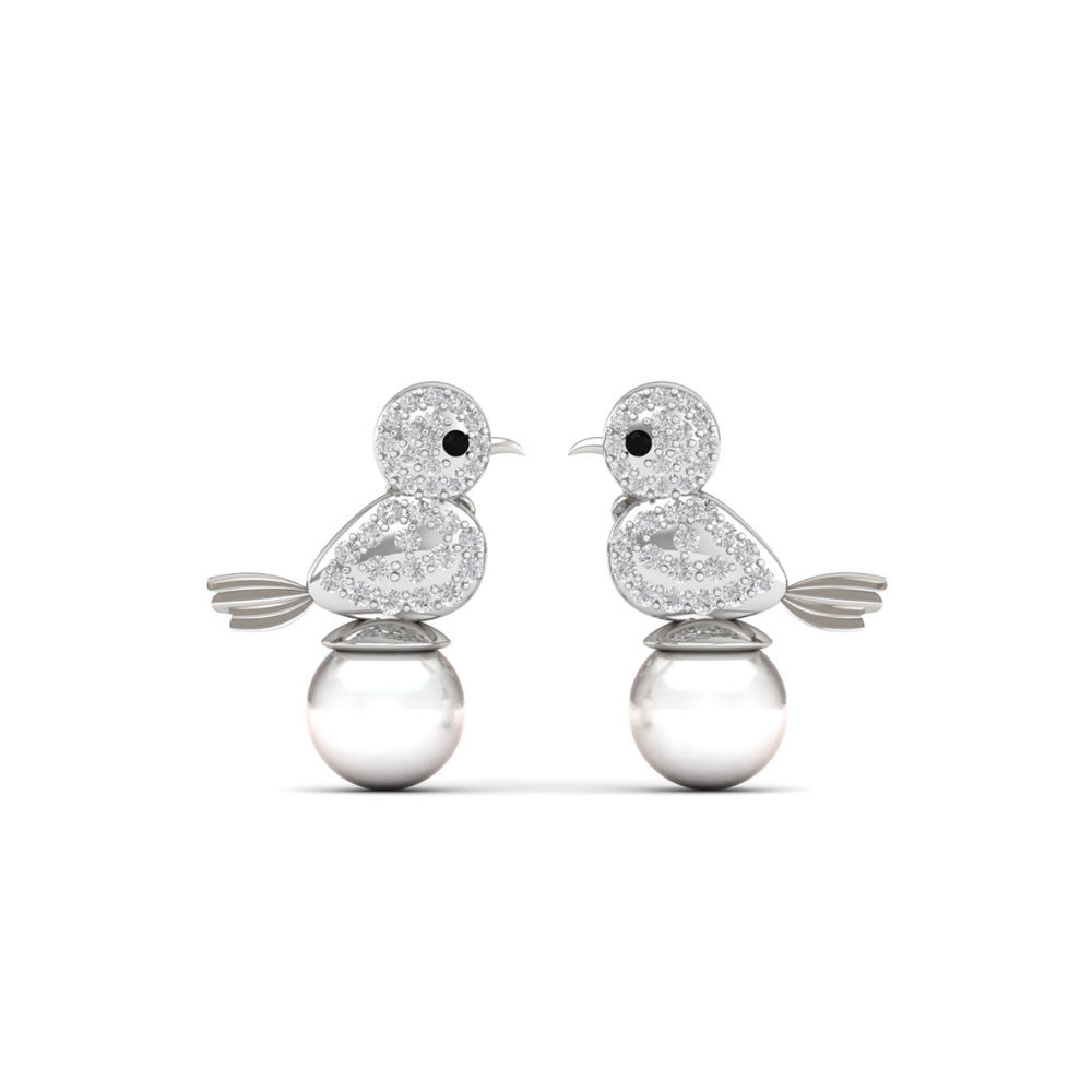 Selin Pearl And Diamond Earrings