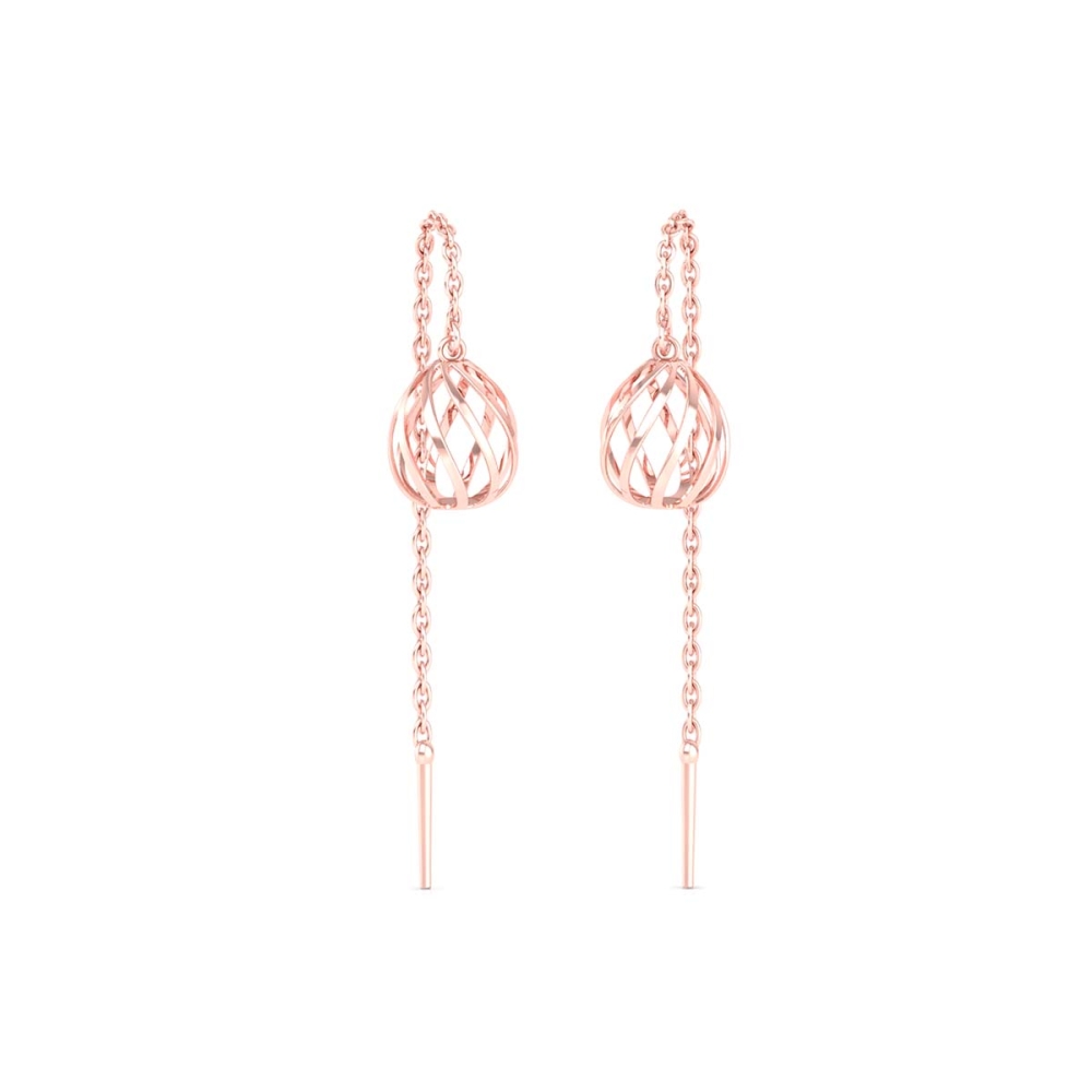 Shomish Sui Dhaga Gold Earring