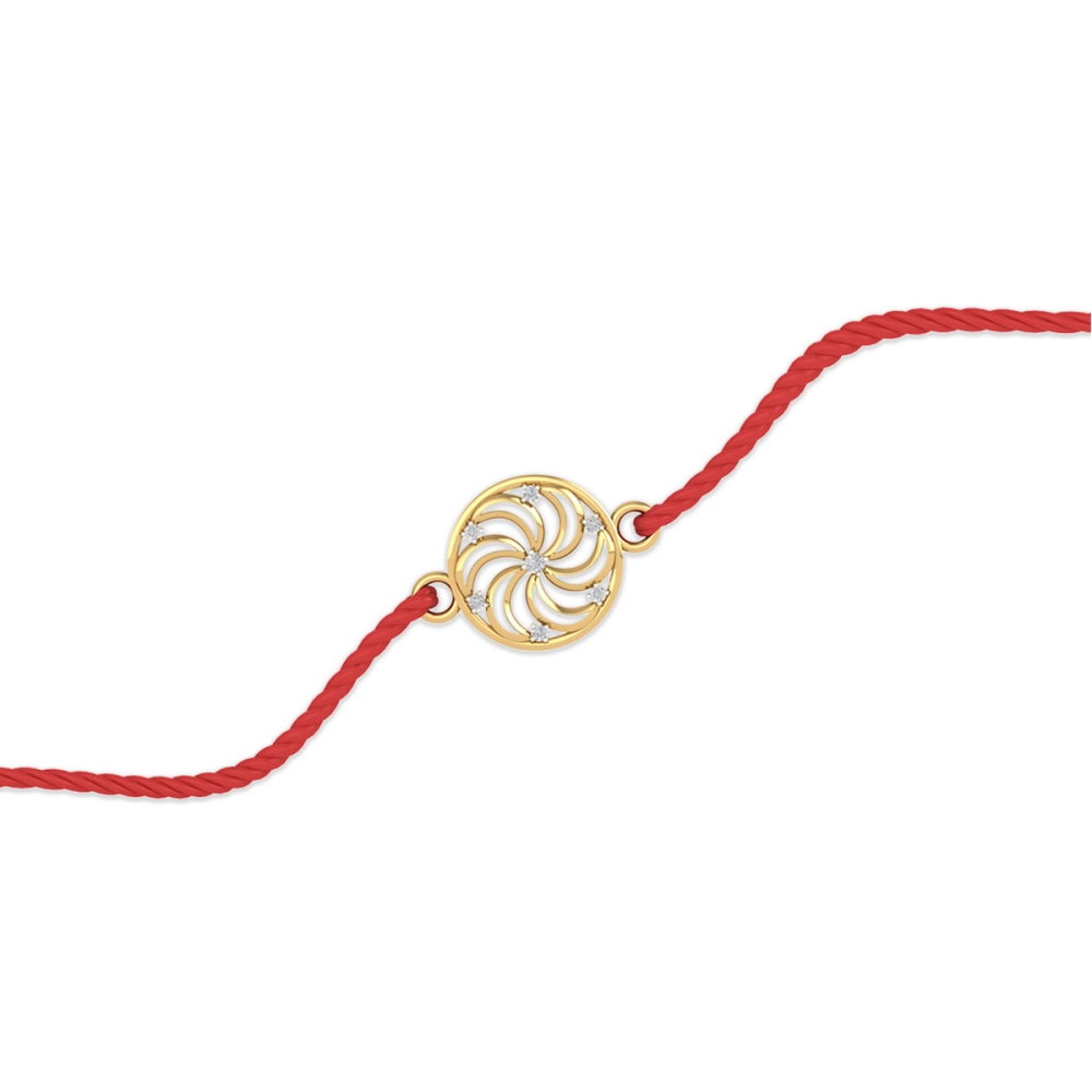 Hema Gold Rakhi for Brother and Bhabhi