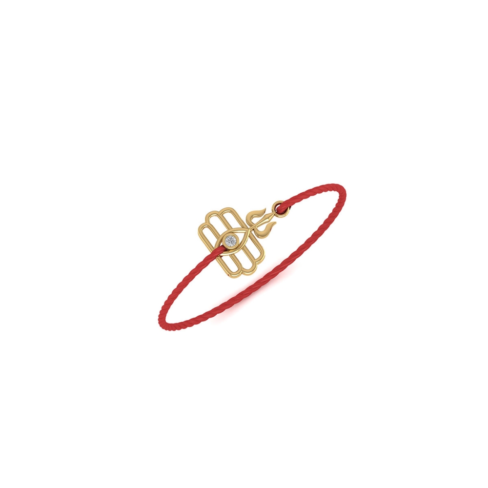 Tridev Gold Diamond Rakhi