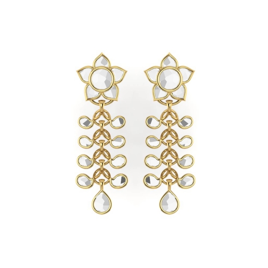 Paandu kundan Gold Earrings
