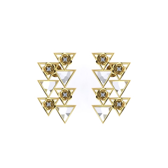 Padmabhuta kundan and Diamond Earrings