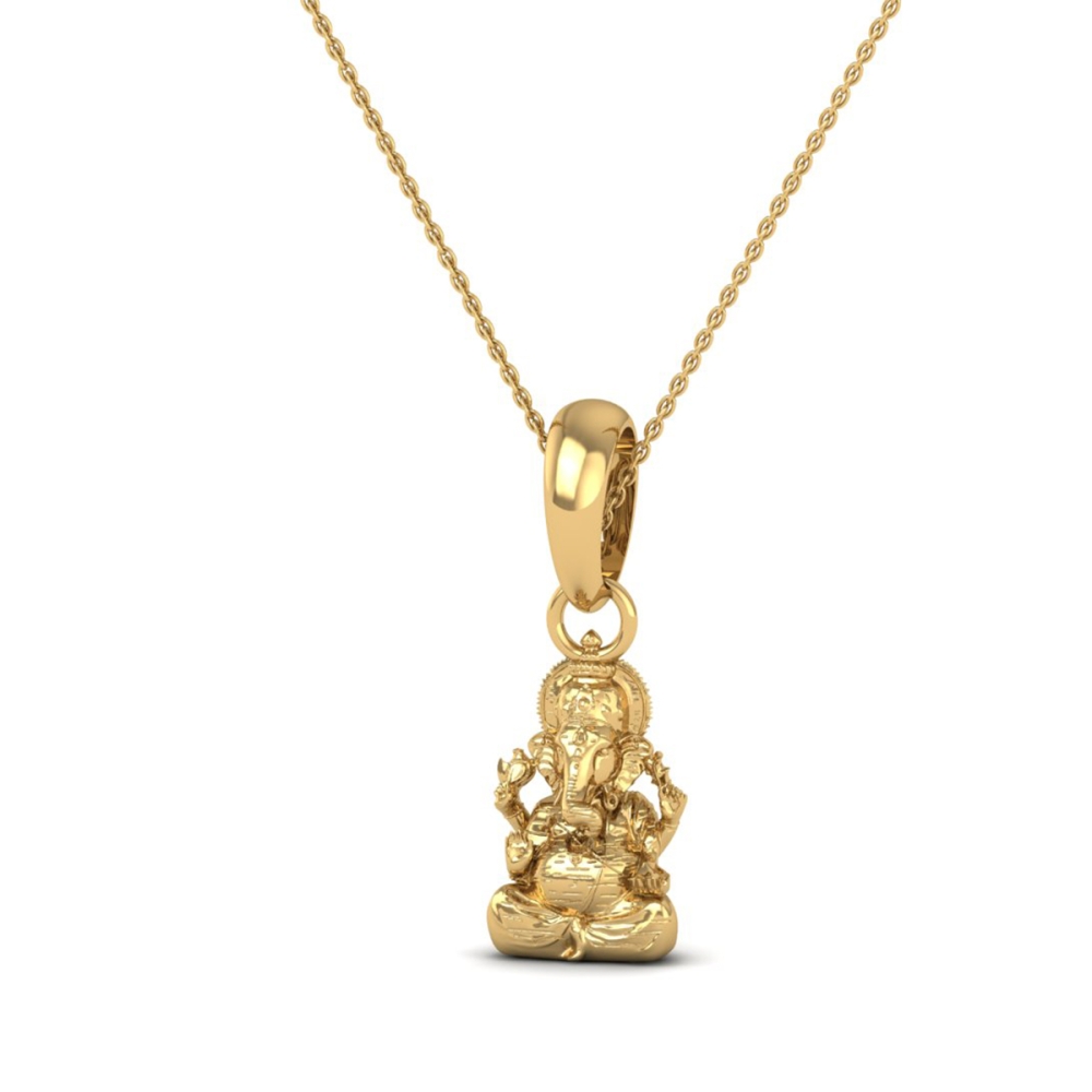 24K-2GM Lord Ganesh Locket Pendant For Men and Women