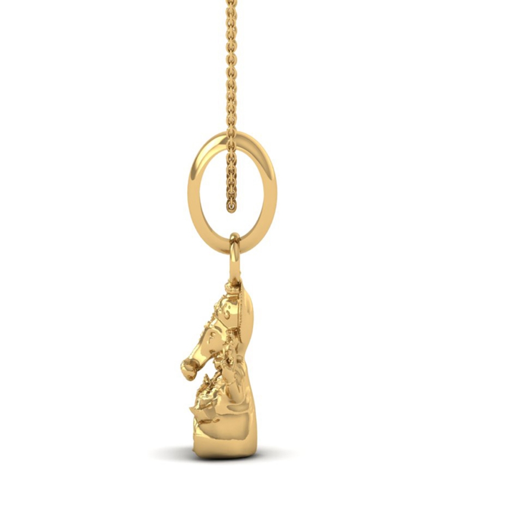 18K-2.2GM Lord Ganesh  Locket Pendant For Men and Women
