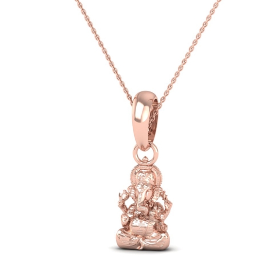 18K-2.2GM Lord Ganesh  Locket Pendant For Men and Women
