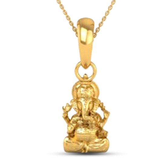 18K-5.2 Lord Ganesh Locket Pendant For Men and Women