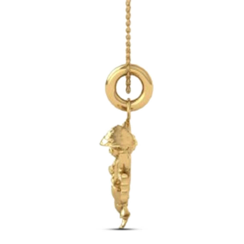 18K-5.2GM Yellow Gold Lord Hanuman Locket Pendant For Men and Women