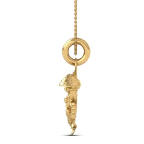 18K-5.2GM Yellow Gold Lord Hanuman Locket Pendant For Men and Women
