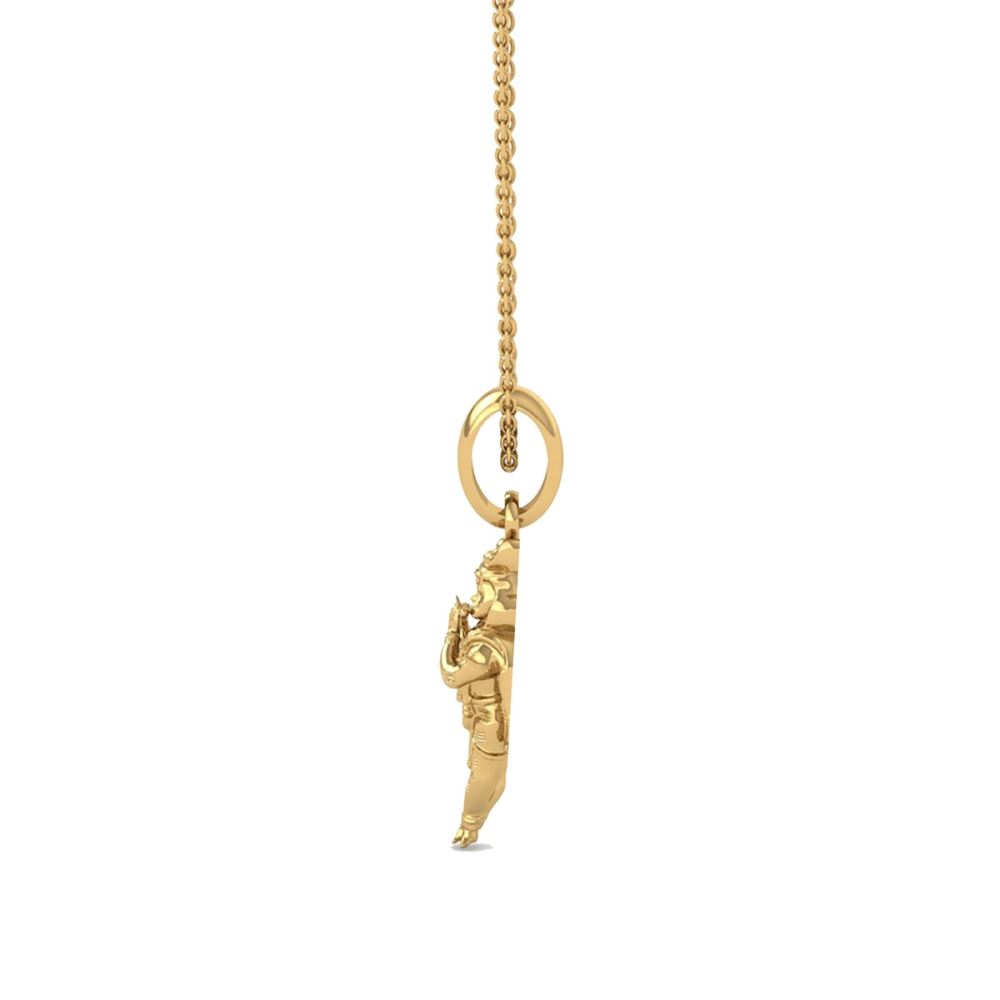 24K-2GM Yellow Gold Lord Krishna Locket Pendant For Men and Women.