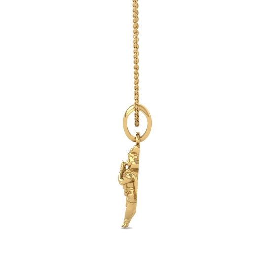 24K-2GM Yellow Gold Lord Krishna Locket Pendant For Men and Women.