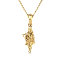24K-2.2GM Yellow Gold Lord Krishna Locket Pendant For Men and Women