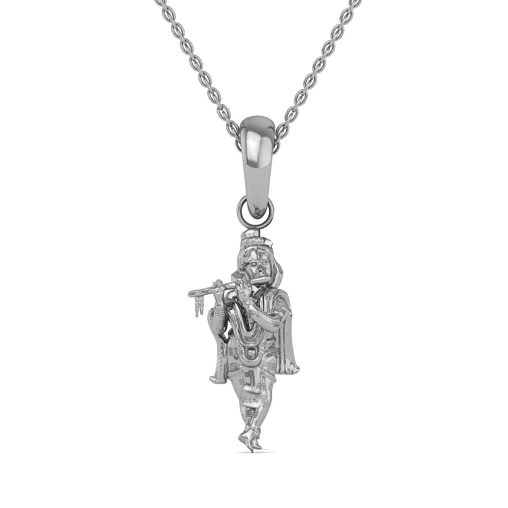 18K-2.2GM Yellow Gold Lord Krishna Locket Pendant For Men and Women