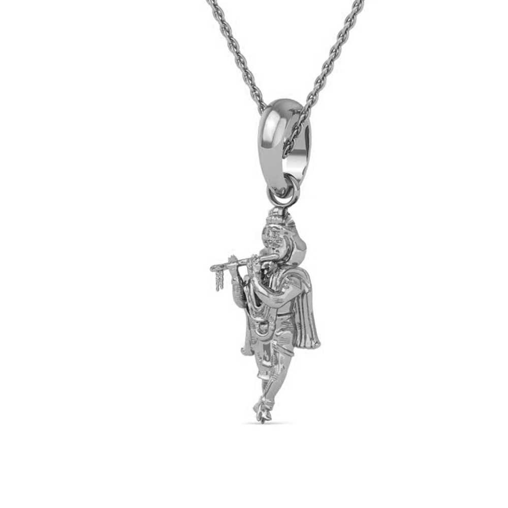 18K-2.2GM Yellow Gold Lord Krishna Locket Pendant For Men and Women