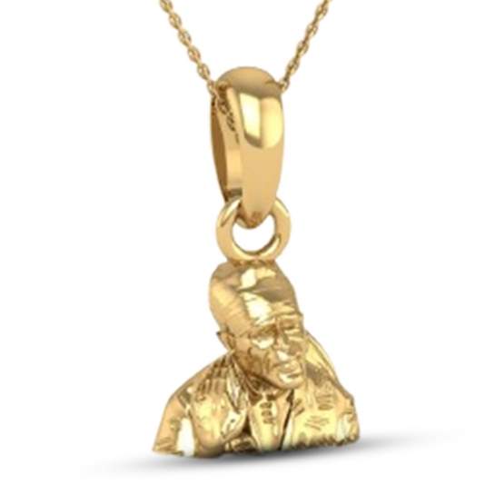 24K-3.2GM Yellow Gold Lord Sai Baba Locket Pendant For Men and Women