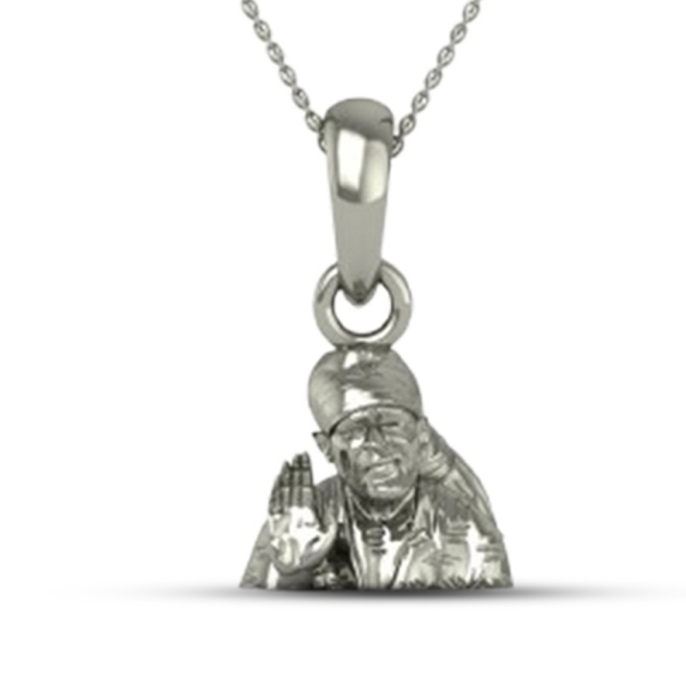 24K-3.2GM Yellow Gold Lord Sai Baba Locket Pendant For Men and Women