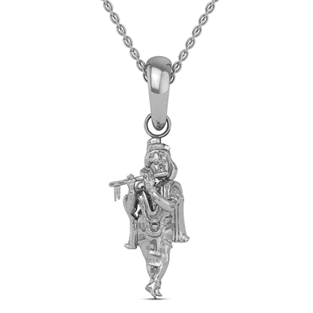 18K-3.2GM Yellow Gold Lord Krishna Locket Pendant For Men and Women