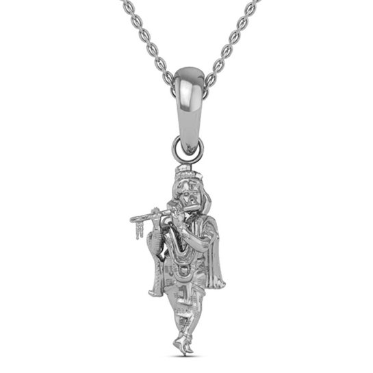 18K-3.2GM Yellow Gold Lord Krishna Locket Pendant For Men and Women