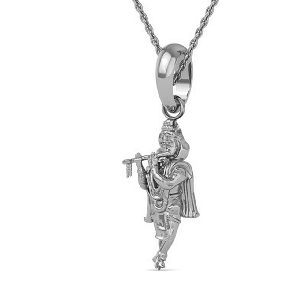 18K-3.2GM Yellow Gold Lord Krishna Locket Pendant For Men and Women