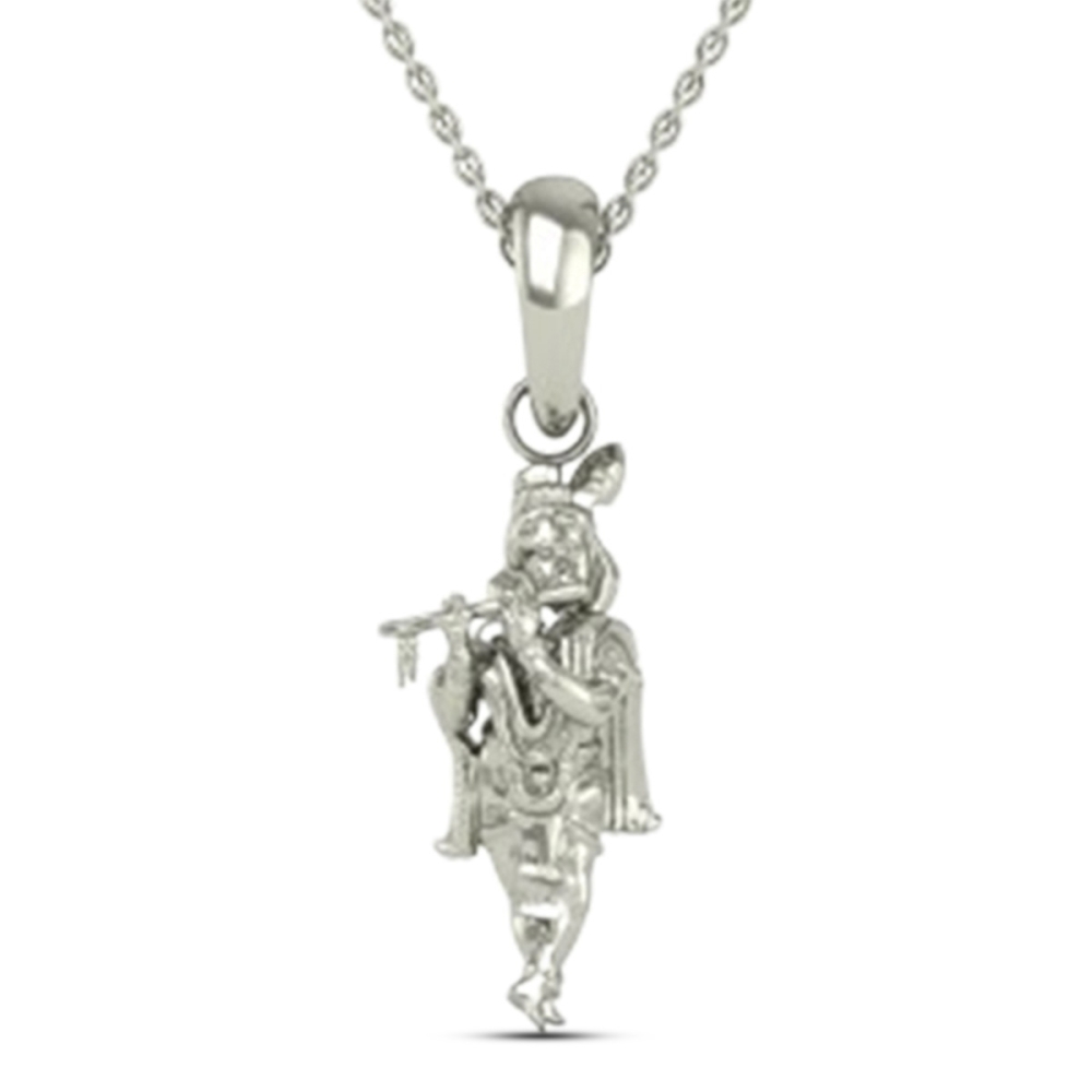 24K-5.2GM Yellow Gold Lord Krishna Locket Pendant For Men and Women.