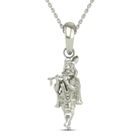 24K-5.2GM Yellow Gold Lord Krishna Locket Pendant For Men and Women.