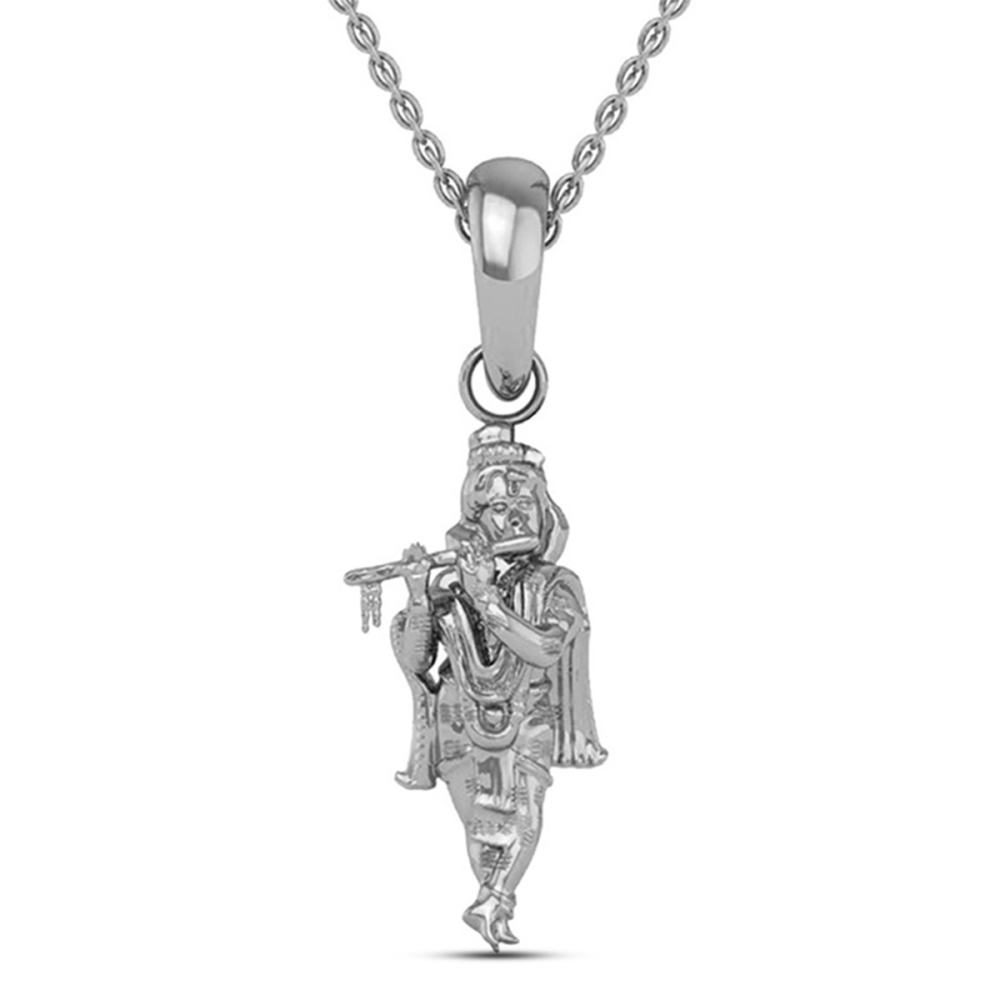 24K-5.2GM Yellow Gold Lord Krishna Locket Pendant For Men and Women.