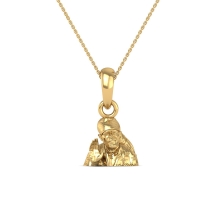 24K-2GM Yellow Gold Lord Sai Baba Locket Pendant For Men and Women